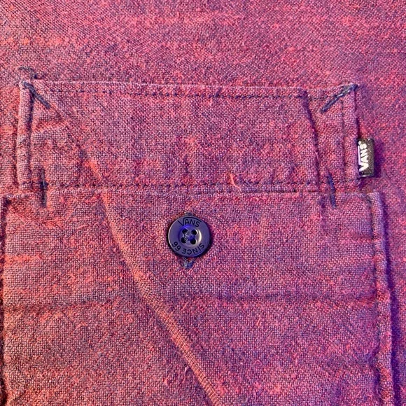 Vans of the Wall Skater 100% cotton short Large Crimson - Picture 9 of 12